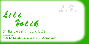 lili holik business card